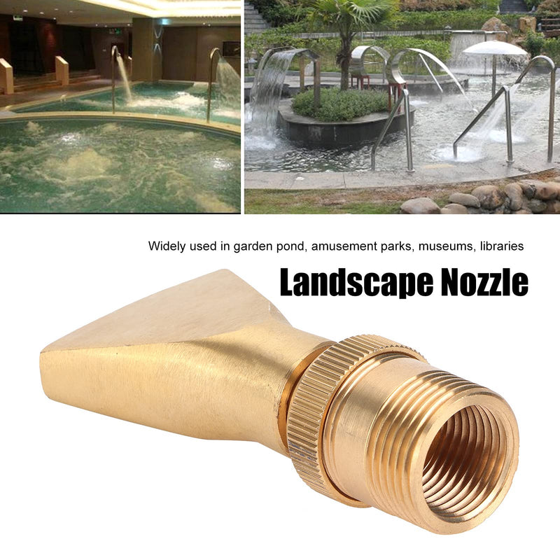 Water Fountain Nozzle, Sprinkler Spray Head Fountain Nozzle Brass for Garden for Park for Pond(4 Points Inner Wire + 6 Points Outer Wire)