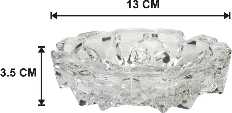 Cool Glass Ash Tray: Sleek Design for Ashes with Style 13 x 13 x 3.5 CM, Pack Of 2