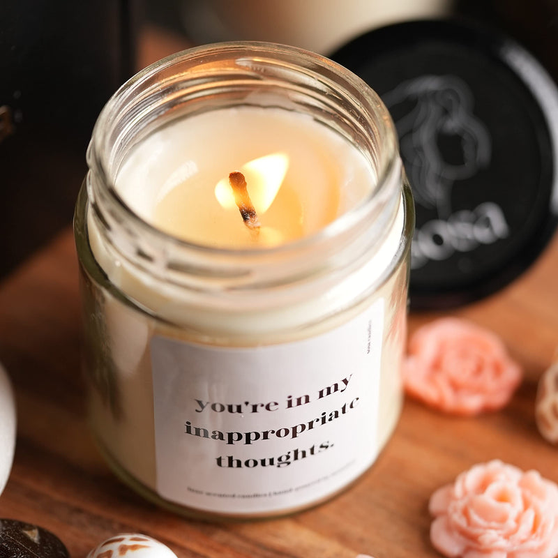 You're in My Inappropriate Thoughts - Highly Scented Candles Gift Set | Miss You Gifts, Christmas, Birthday Gifts for Women, Mom, Friends, Her,Him | Candle Gifts | Gift for Girlfriend,Boyfriend