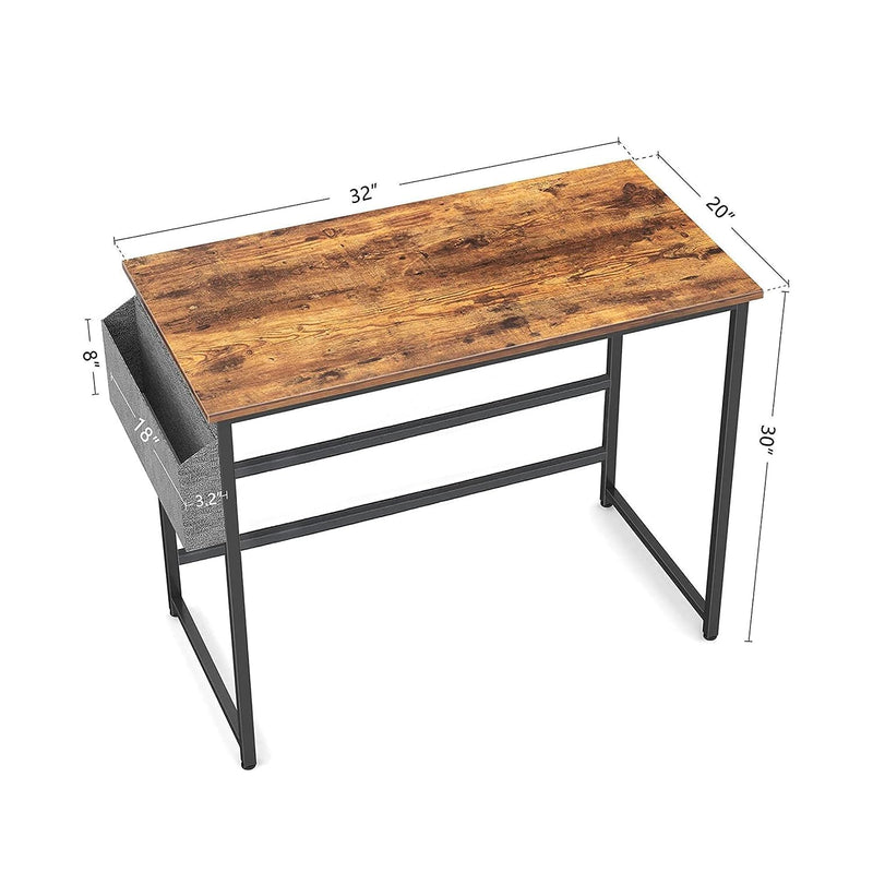 CubiCubi Multi-Purpose Computer Desk, Laptop Table, Home Office Writing Study Desk, Ideal for Work from Home, Office Desk, DIY Table, Easy to Assemble (Brown)