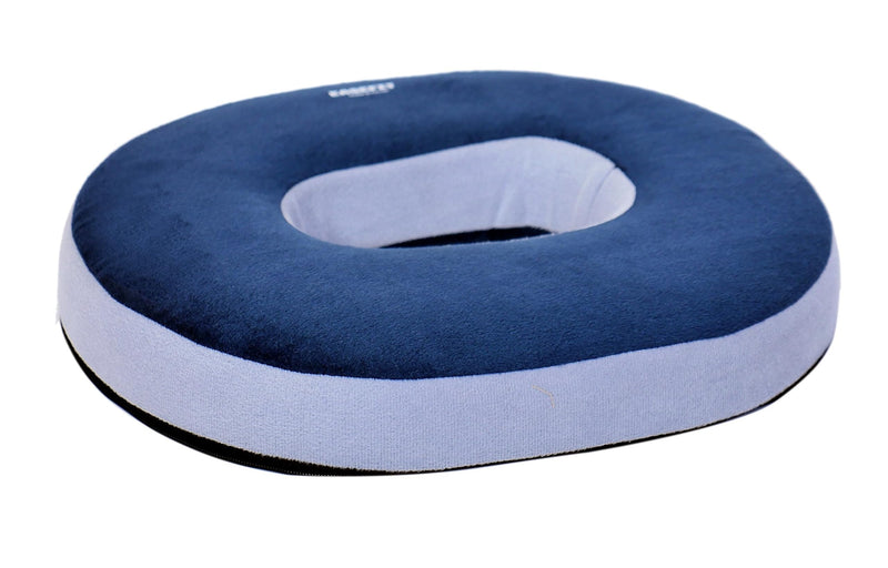 EASEFIT Orthopedic Soft Foam Donut Ring Cushion Pillow for Piles, Hemorrhoids Coccyx Tailbone Fistula Sciatica Post Natal Chair Lumar Pain Relief During Pregnancy, Seat Pillow, Washable, Blue