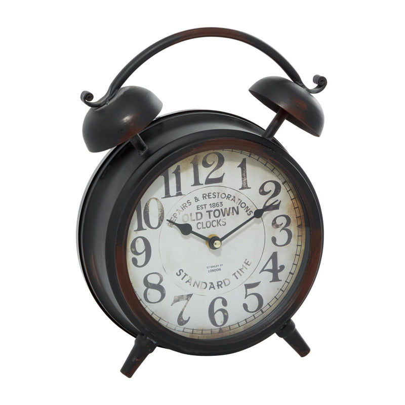 Deco 79 Metal Table Clock 13"H, 10"W