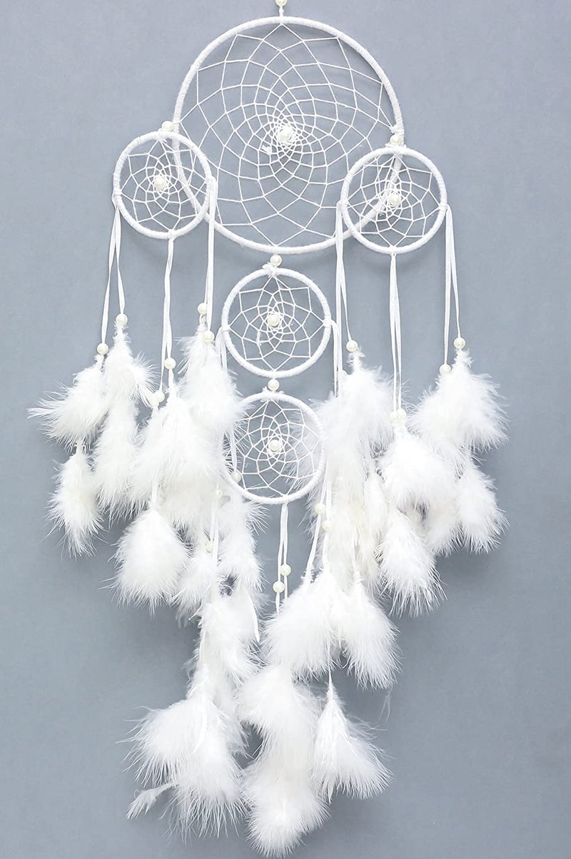 CHAKSHIT CREATIONS Dream Catcher Wall Hanging for Home Decor (White)