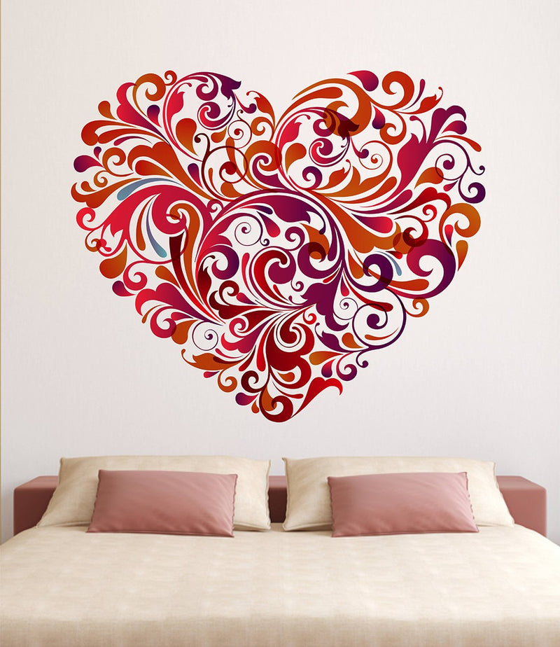 LANSTICK Beautifull RED Heart Wall Sticker