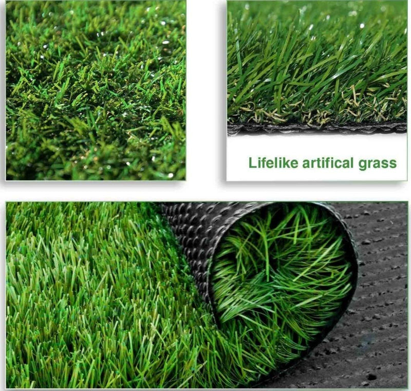 Comfy Home Artificial Grass Carpet (Natural Green)