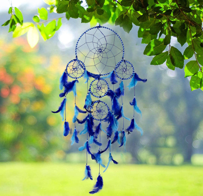 CHAKSHIT CREATIONS Dream Catcher Wall Hanging for Home Decor (Blue)