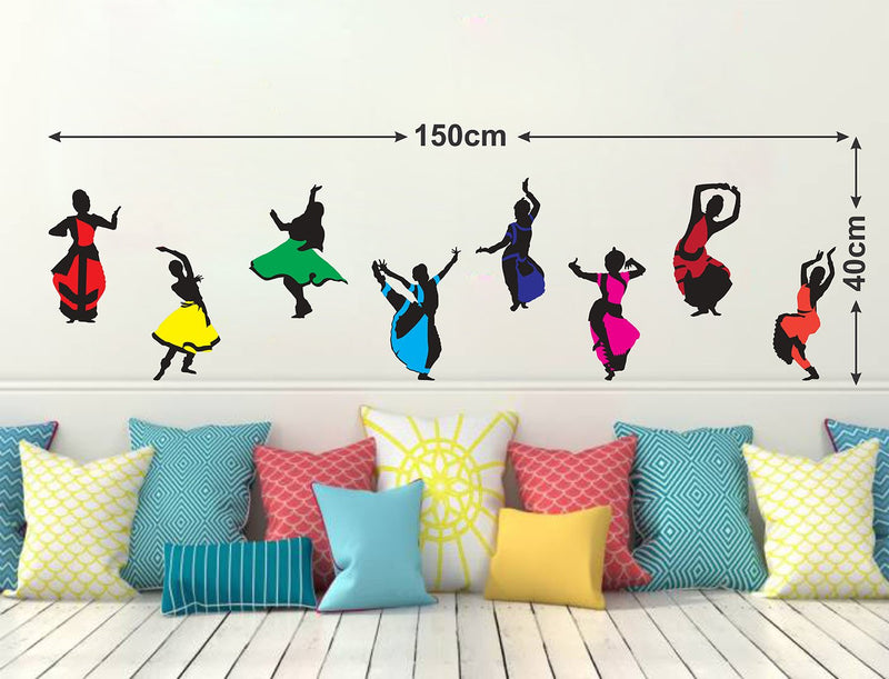 Wallstick Dancing Girls wallstickers (Vinyl 150 cm x 40 cm)