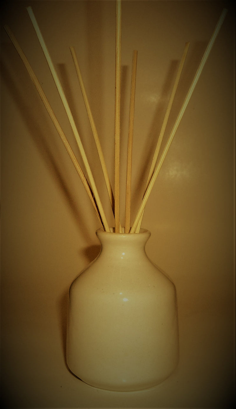 The Retailer House Ceramic Reeddiffuserpot 3.5 Inch Tall, And 8 Reed Sticks,Capacity Of This Pot Is About 100 Ml(Ivory White Pot)