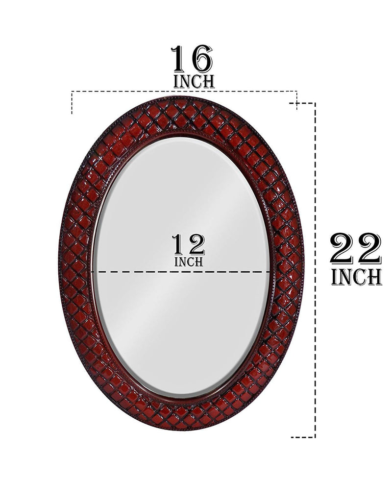 Confidence Wood Wall Mirror (Multicolour)