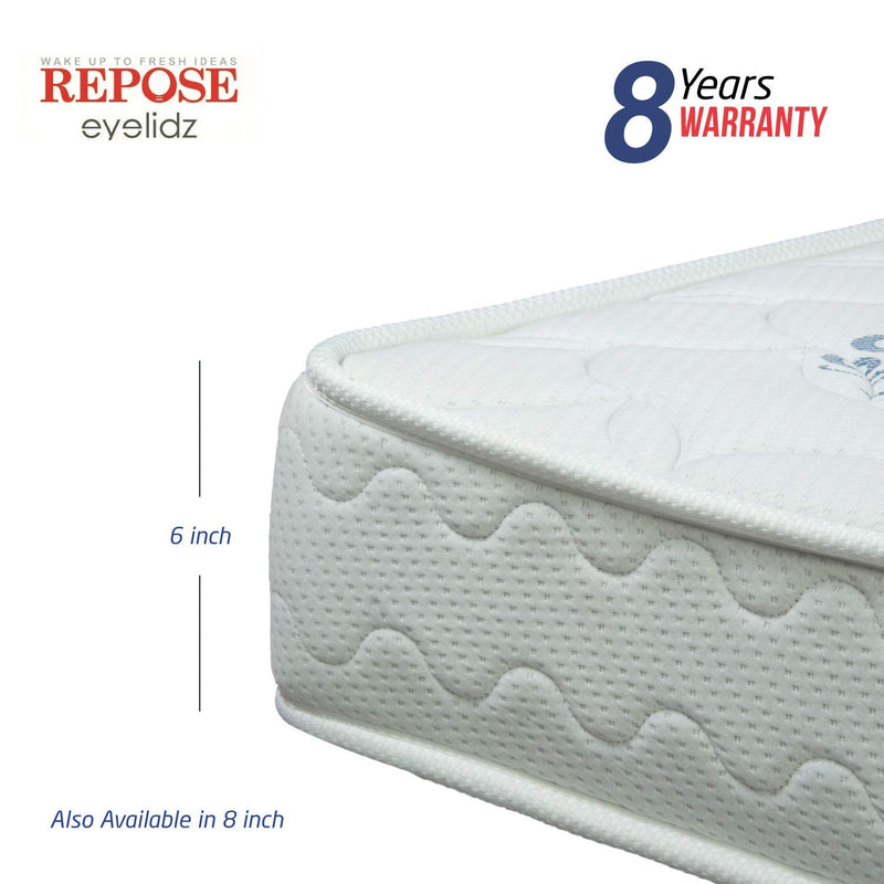 Repose Eyelidz Standard Top Sky Blue Queen Pocketed Spring Mattress - 75"x66"x8"