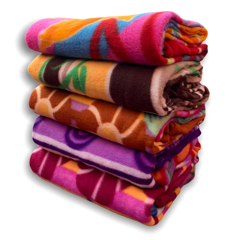 AWSM COLLECTION Stylish Multipurpose Supersoft Breathable Skin Friendly Polar Fleece Printed Design Single Bed Ac Blanket Assorted (Multicolour, Set of 5)