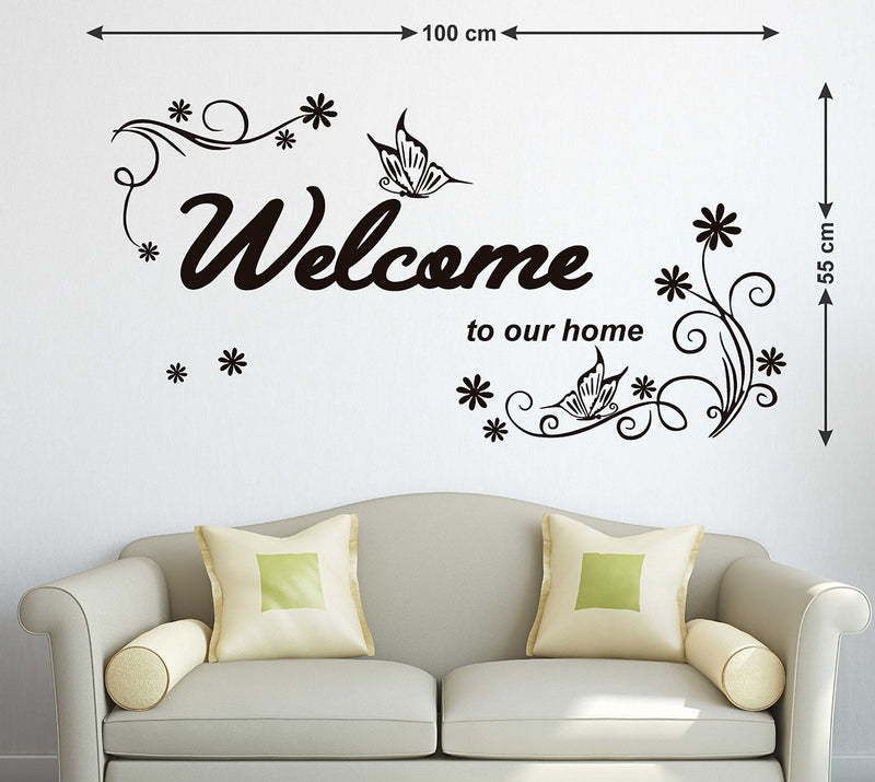 Wallstick 'Welcome to Our Home' Wall Sticker (Vinyl, 49 cm x 4 cm x 4 cm)