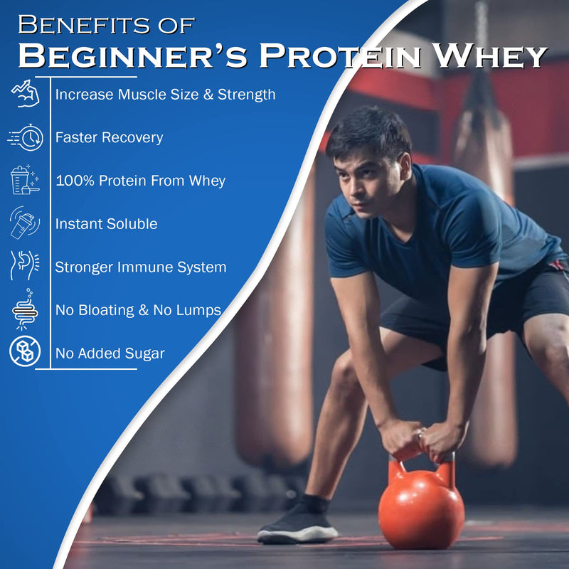 NAKPRO Beginners Whey Protein Concentrate | 13.27g Protein, 2.94g BCAA, 125Kcal Energy Whey Protein Powder (1 Kg, Milk Masala)