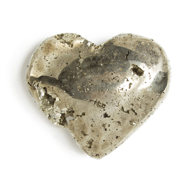 Astroghar Natural Pyrite Crystal Mini 30 mm Raw Uneven Cut Heart for Reiki Healing and Crystal Healing