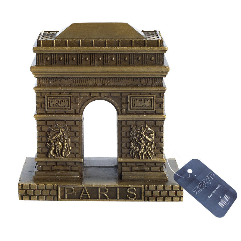 ZOVIE France Paris Triumphal Arch Pure Copper Statue (3.2in Top)