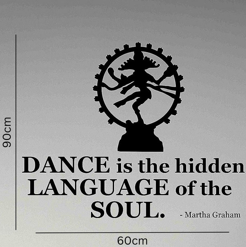 CVANU Dance is The Hidden Language of The Soul Vinyl Wall Sticker for Home (Black)