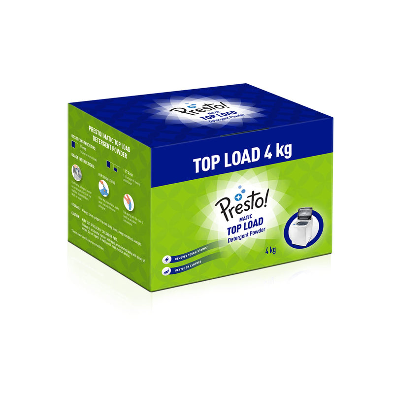 Amazon Brand - Presto! Matic Top Load Detergent Powder - 4 Kg