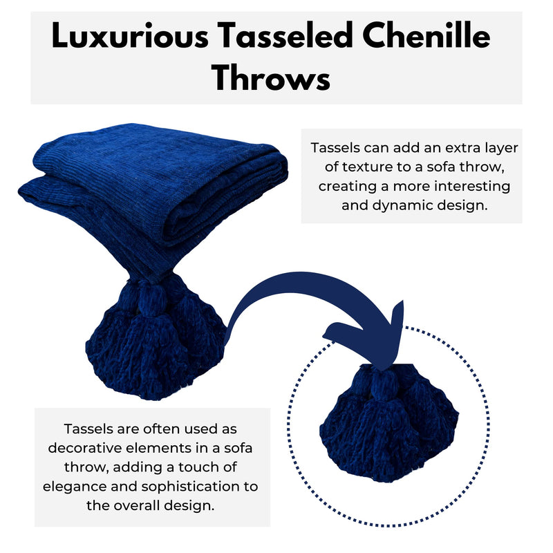 Fashion Throw Blanket Soft Chenille Sofa Throws for 3 Seater