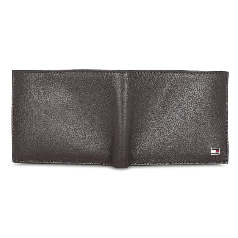 Tommy Hilfiger Felix Leather Global Coin Wallet for Men - Brown, 4 Card Slots