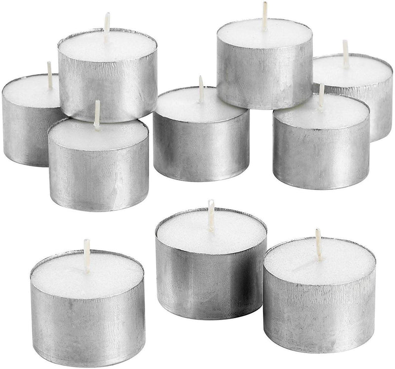 Aerico Tealight Candles Pure Wax, Unscented, 9 Hours Burning time, White Unscented Tea Light Candles (Pack of 40)