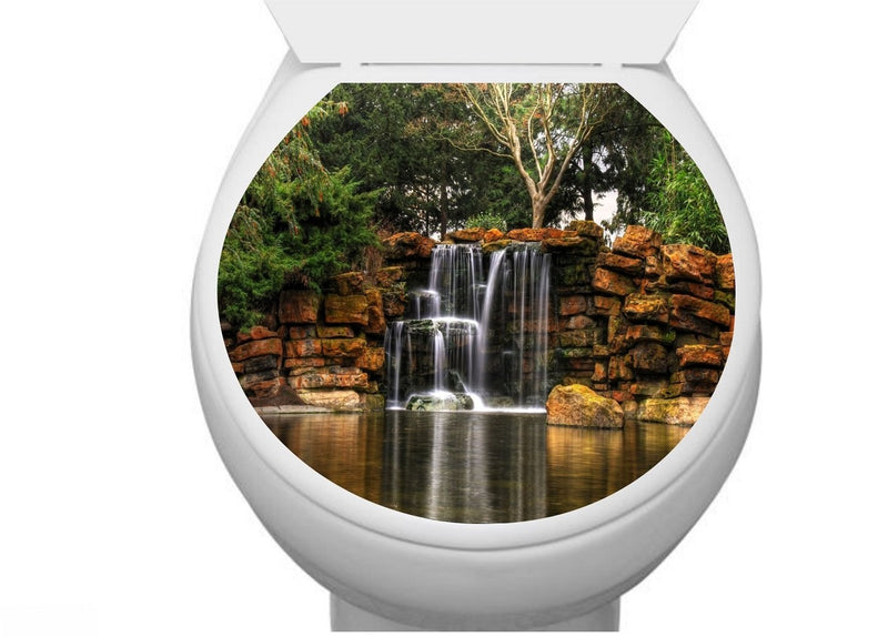 Asmi Collections Toilet Seat Beautiful Waterfall Wall Stickers