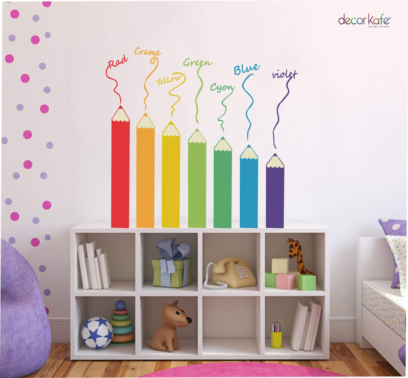 Sticker Hub Colour Pencil Design Wall Stickers for Kids Room BS283F