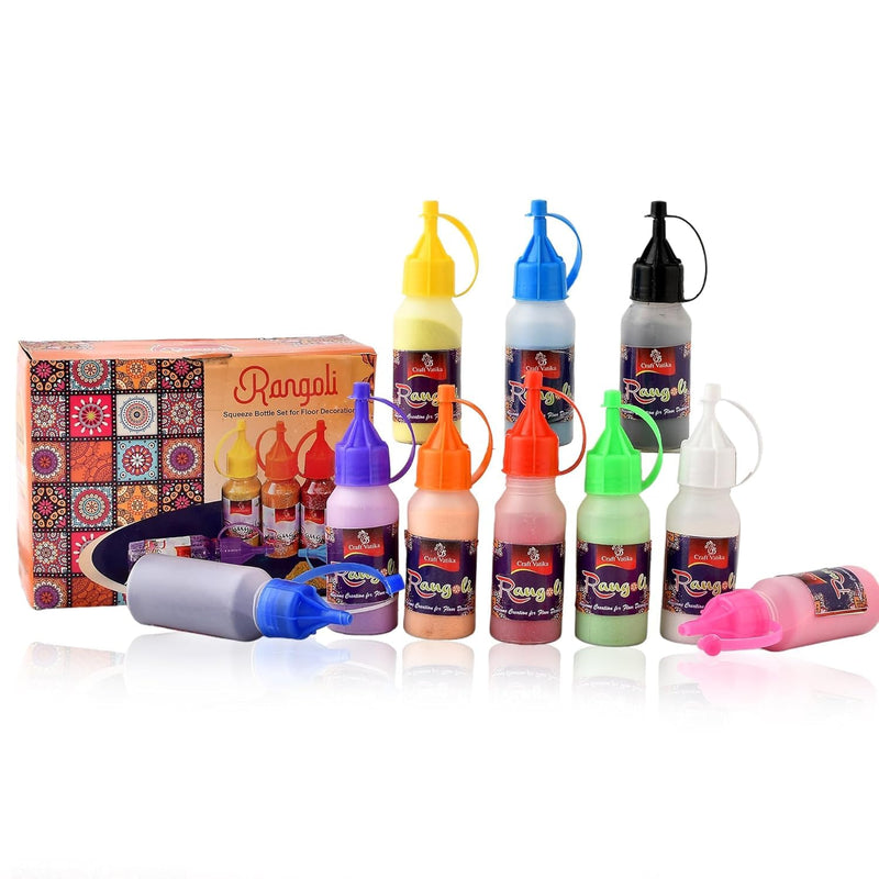 Lurister Rangoli Tool kit for Making Unique and Beautiful Rangoli Designs Round Jali Rangoli Stencils, Rangoli fillers, Rangoli outliner Pen Double line