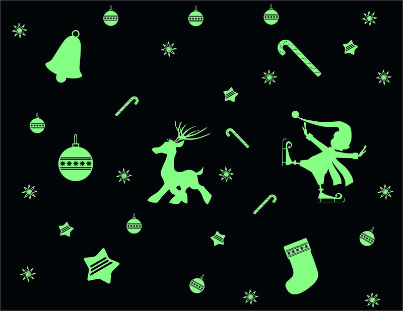 DreamKraft Night Glow Radium Sticker Set - Perfect for Kids Room Ceiling and Wall Decoration