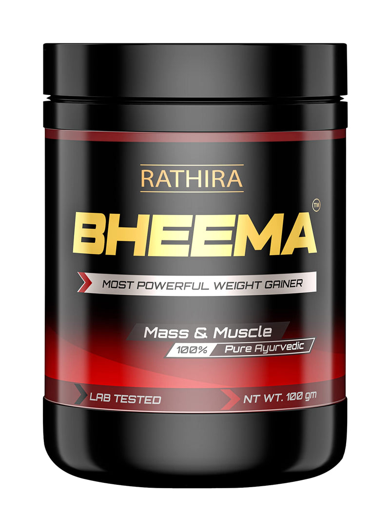 Rathira Ayurveda Bheema Weight Gainer For Men & Women Supplement To Increase Mass And Muscle (100 Grams), Powder