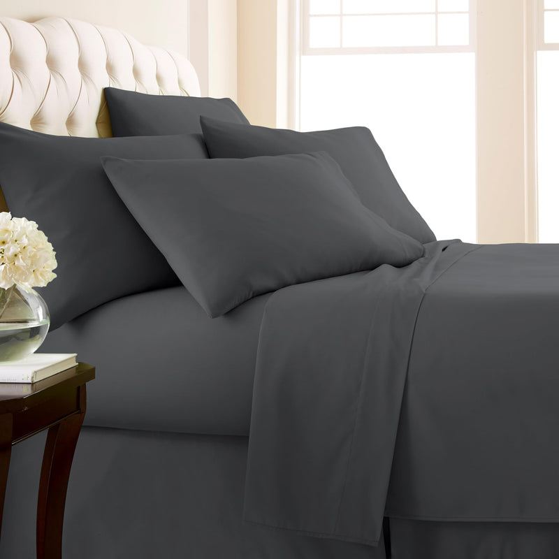 Queen, Slate : Southshore Fine Linens - Vilano Springs - 6 Piece - Extra Deep Pocket Sheet Set, Queen, Slate