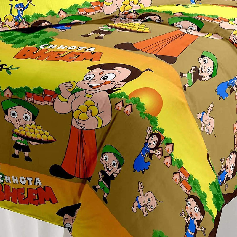 MITULMicrofiber Soft Design Print Reversible Single Bed Double Bed Dohar, Blanket, AC Dohar for Kids (Multicolour) (CHHOTA BHEEM, Single Bed)