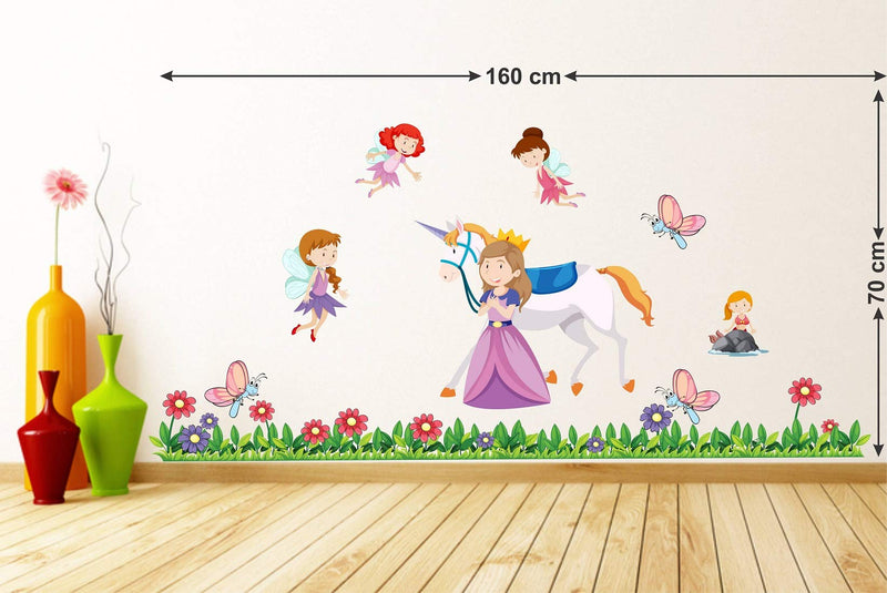 Tuffuk Little Angel Multi Extra Large PVC Vinyl Wallsticker for Home Decorations( 160 cm x 70 cm)6TZ068