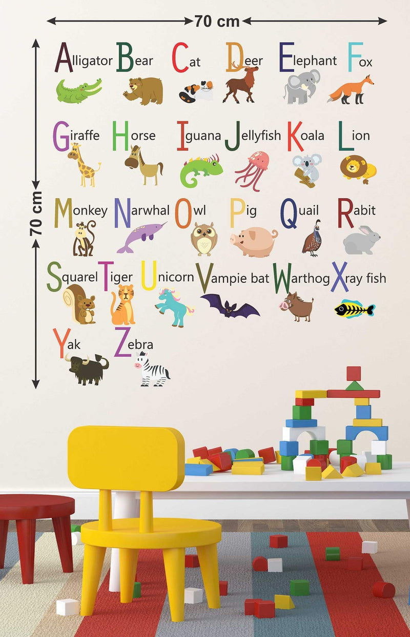 Tuffuk Alphabets Large Vinyl Wallstickers for Home Decorations(70 cm x 70 cm)5TZ057