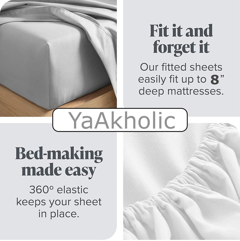 YaAkholic Cotton Feel All Around Elastic Fitted Queen Size Double Bed Bedsheet with 2 Large Pillow Covers Fits Upto Mattress of 8 Inches, Size-72"x78" Inches, Wine Floral, 180-200 tc