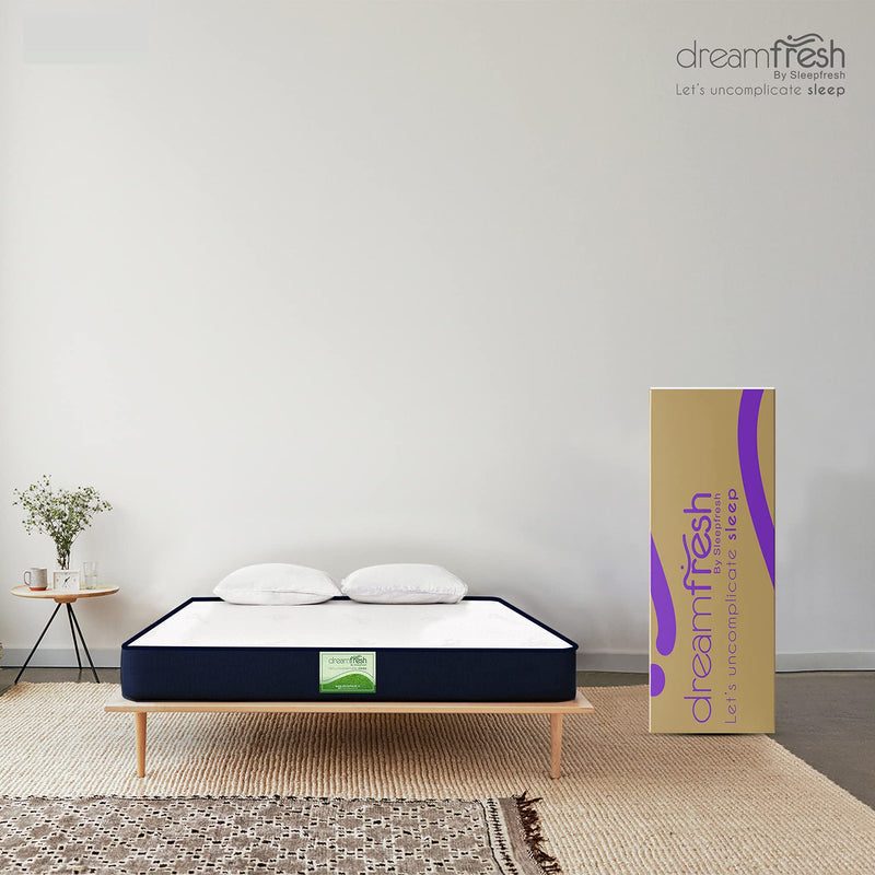 Sleepfresh Dreamfresh Ortho High Resiliance and Memory Foam 8 Inches Orthopaedic Back Relief Mattress (75X60X8 Inches)