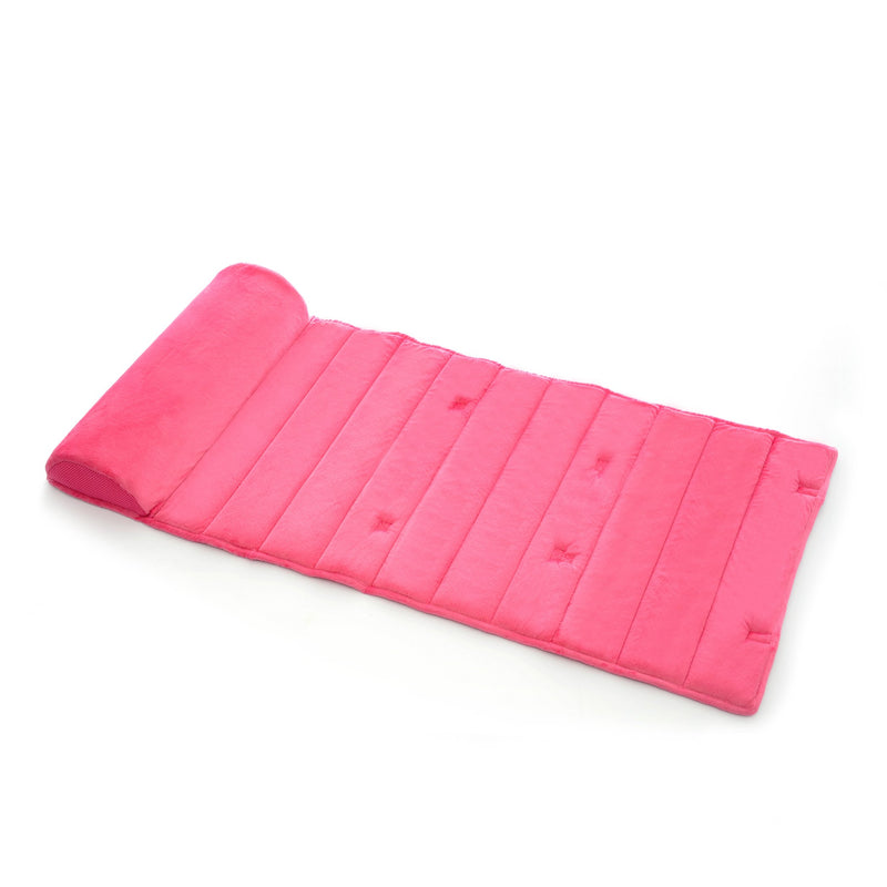 My First Premium Memory Foam Nap Mat with Built-In Removable Pillow, Pink