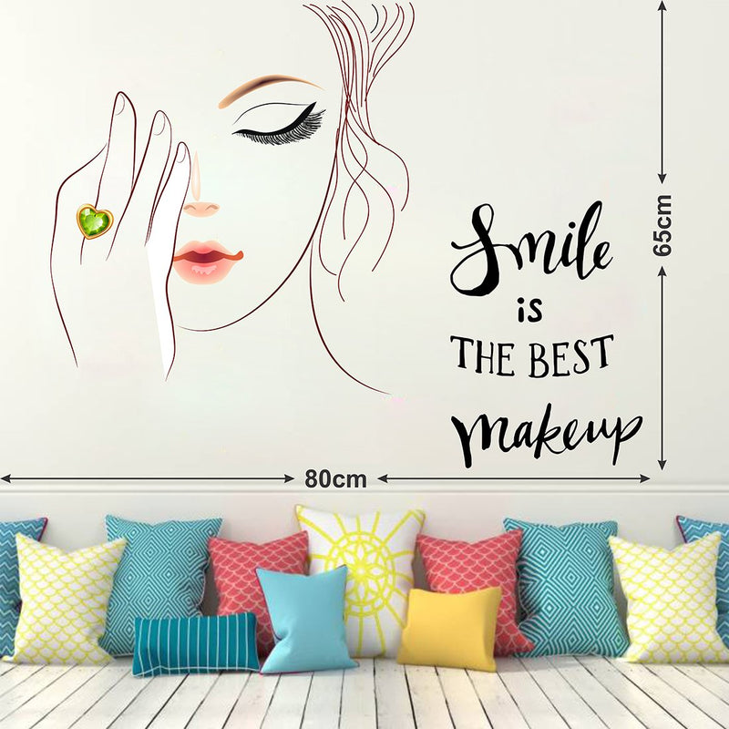 LANSTICK A Smile is The Best Make UP Quote Wall Sticker