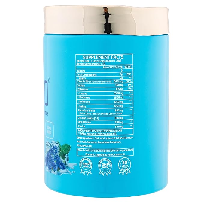 Myfitness BCAA - H2O Powder Icy Blue Raspberry