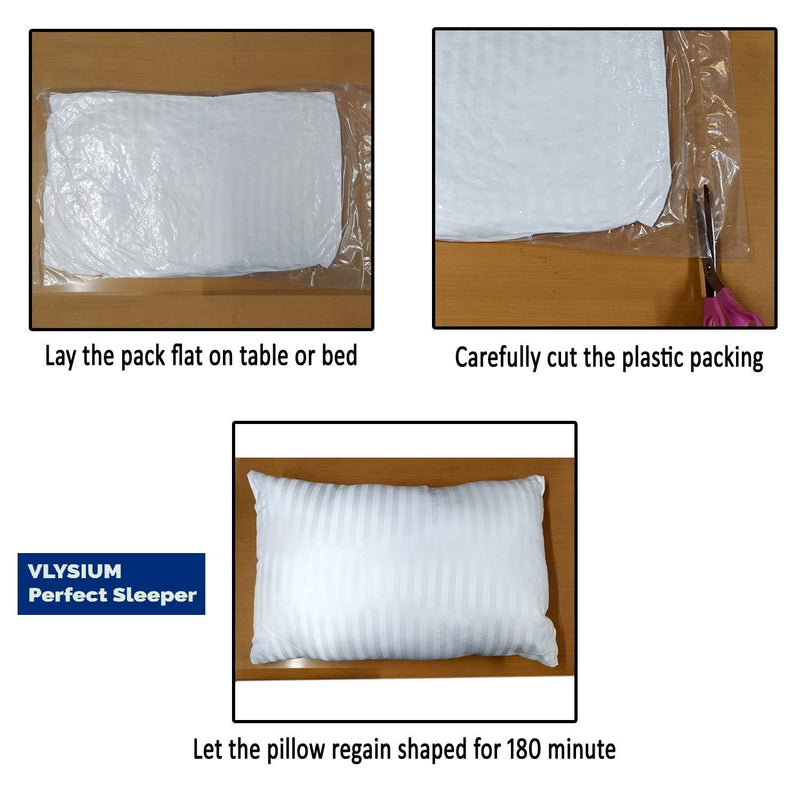 Perfect Sleeper VLYSIUM 24x24 Inch Square Pillow Set of 3, Premium Microfiber Hotel Quality Big Size Soft Cushion Filler for Sofa - White