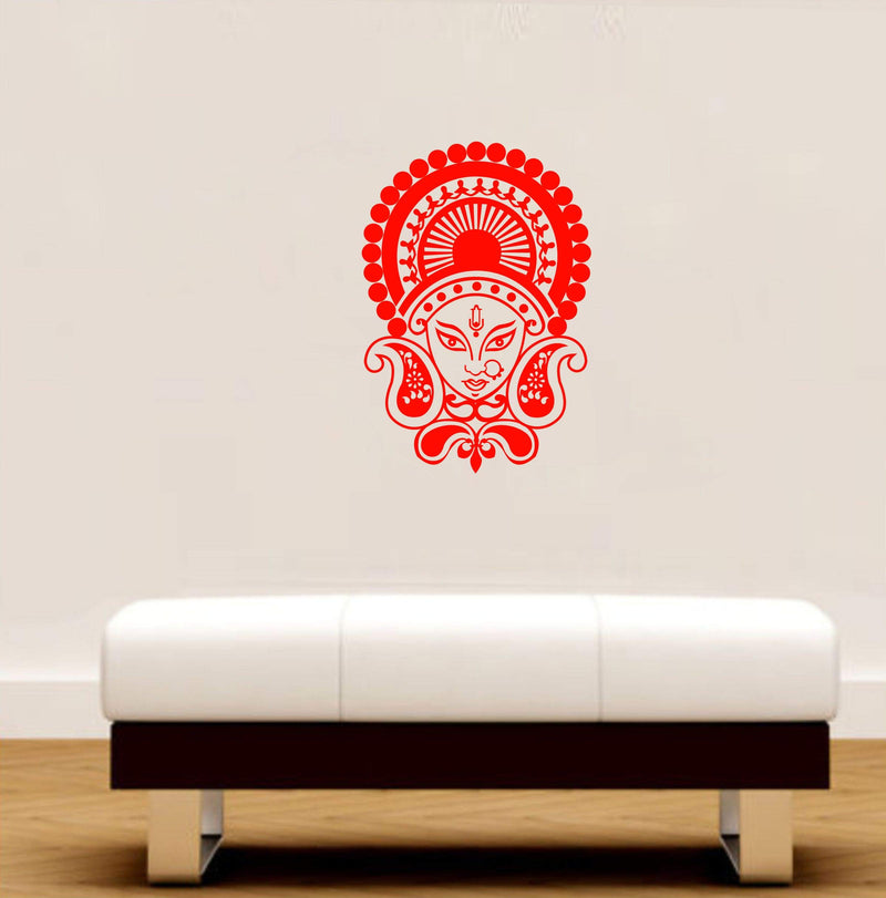 Sticker Hub Maa Durga Wall Stickerfor Living Room -Bedroom - Office - Home Hall Decorative Stickers 57cm x41cm AS163