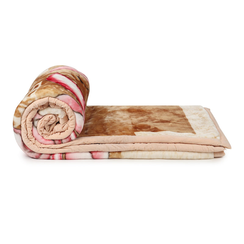 Signature Kautilya Luxuriously Super Soft Double Ply Faux Mink Blanket – Heavyweight 4.5kg for Ultimate Winter Warmth 220x240CM 4.5Kg (Autumn Blossoms)