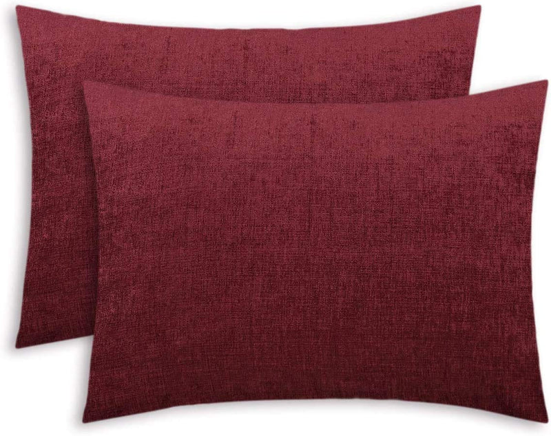 ATOOTFUSION 100% Recyclable Black Hosiery Cotton Medium Firm Hard Bed Pillow for Real Perfect Neck Support (16" x 26") Pillow Count of 01 (Maroon)