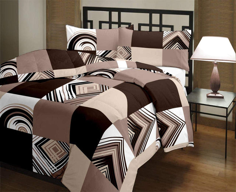 Renown Attractive Floral Polycotton Single Bed Reversible AC Blanket I Dohar (Pack of 1) (Brown)