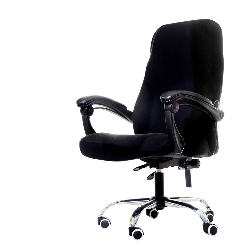 Deisy Dee Computer Office Chair Covers for Stretch Rotating Mid Back Chair Slipcovers Cover ONLY Chair Covers C162 (Black) Polyester