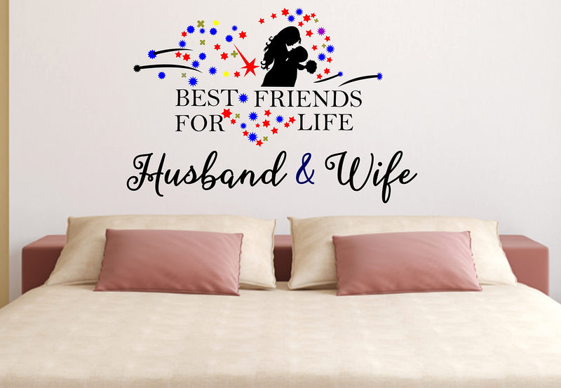 LANSTICK Best Friends for Life Husband & Wife Wall Sticker