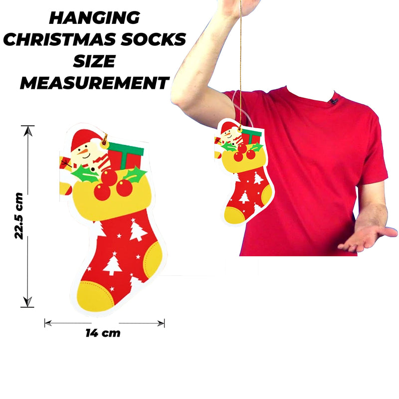 TOYXE Sock Paper Hanging Merry Christmas Stocking Decoration Pack of 10 Pcs