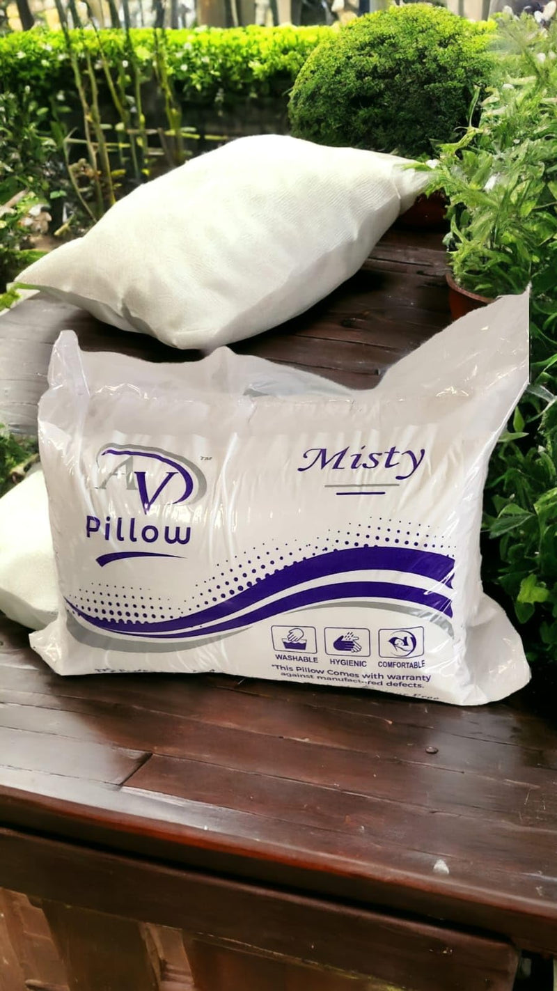 Height Adjustable Microfiber Pillow Set of 2 for Sleeping, without Cover, 16x26 Inches, White