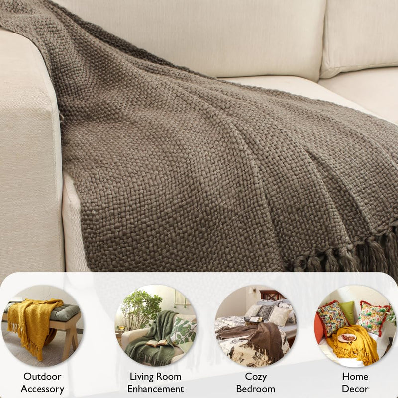 House This Matang Sofa Throw Blanket - Premium & Extra Soft Throw for Living Room, Sofa, Bed & Chair - 128 x 160 cms