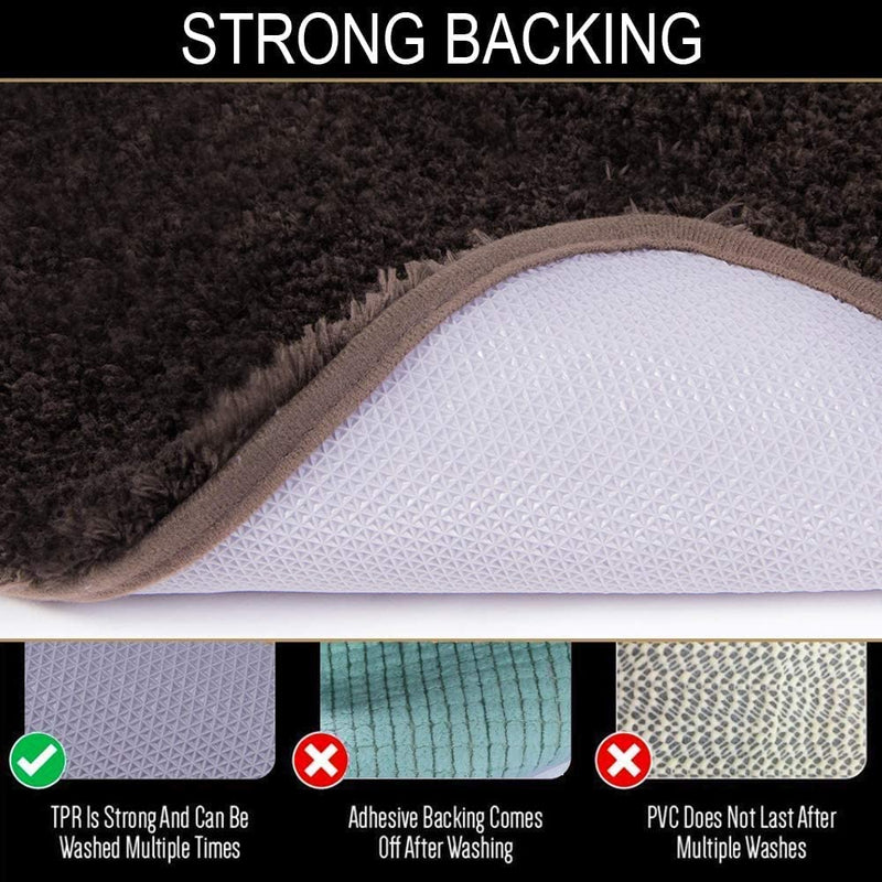 VNQ Super Soft Anti Skid Solid Bathroom Rugs for Home, Bedroom, Living Rooms Entrance Microfiber Door mats Size 40x60 CM with 23mm Pile Hight