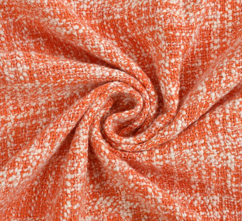 Fashion Throw 100% Cotton Handloom Throw Soft Blanket (FT_01) for Winter Warm Comforter/Throw | AC Blanket Sofa Couch Throw/Blanket_(50 x60 inch)_Orange/White